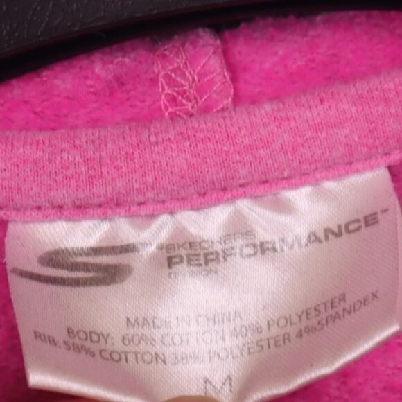 HOT PINK LOGO FLEECE M Sketchers Hoodie Casual Bright Spring Summer School Y2K - Picture 9 of 10